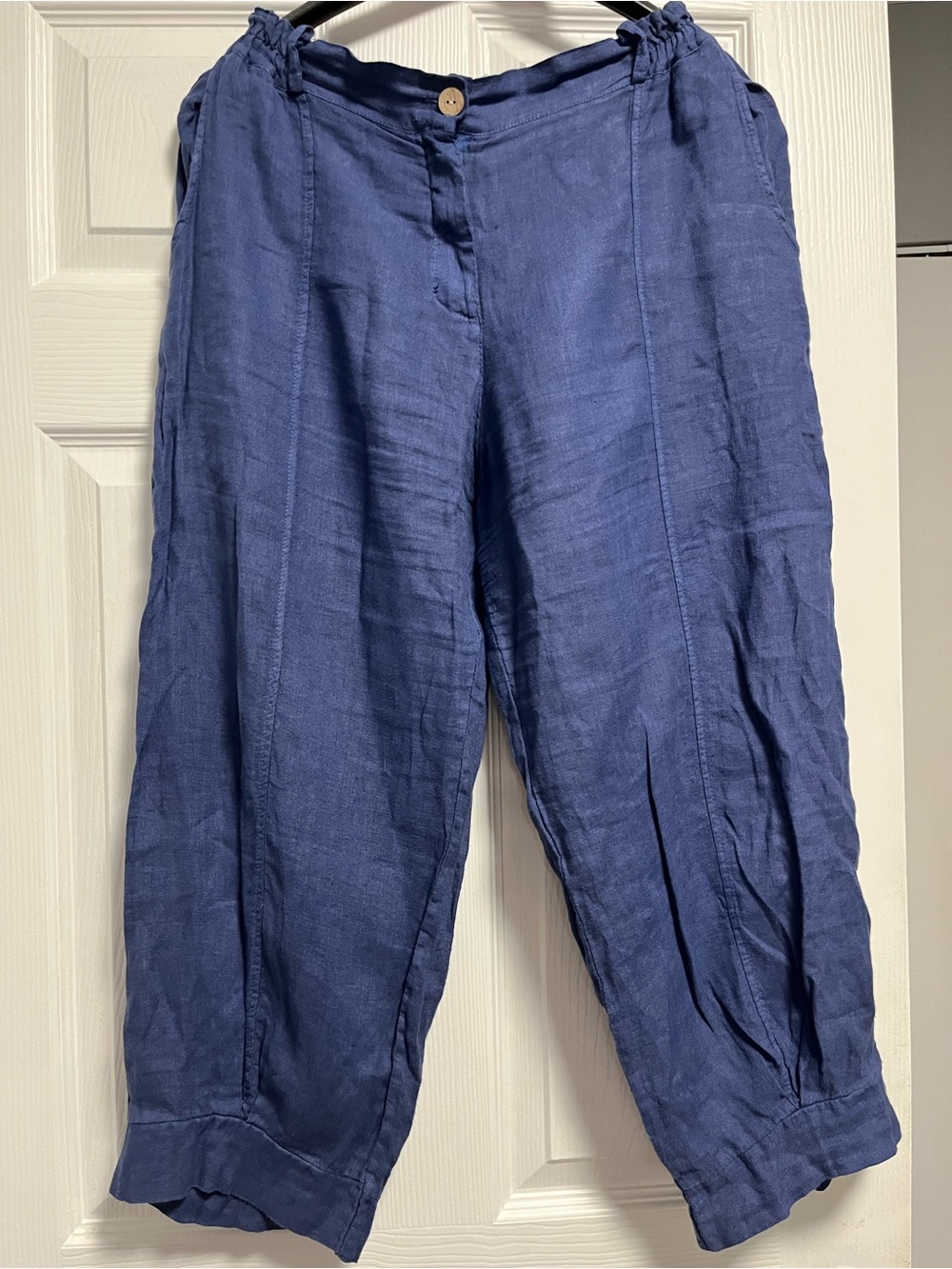 Lands Downunder  women Casual Linen Blend Navy Pants